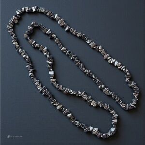 💖 Vintage Hematite Chip Necklace 💖